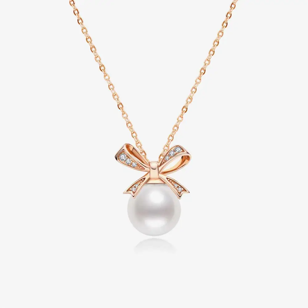 Round Shell Pearl Pendant Necklace